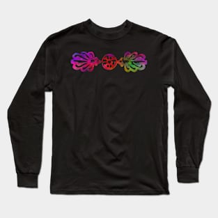 Abstract Flower Vibrant Colors Long Sleeve T-Shirt